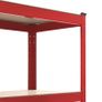 Storage Shelves 2 pcs Red 80x40x180 cm Steel and MDF Image 6