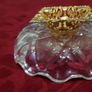 Killarney Crystal Cut Crystal Glass With Golden Crown Handle Lidded Jewelry Dish / Bowl With 22 Carat Gold Cover Handle and Footed Base Finishing Made In Ireland Image 10