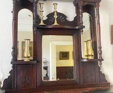 Victorian Solid Mahogany Antique over mantel
