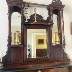 Victorian Solid Mahogany Antique over mantel