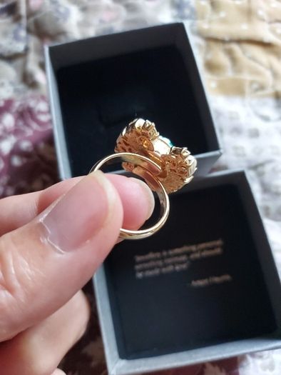 Gold plated brass ring