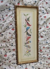 Decorated Arts Framed Matted Wild Bird Print Signed Edwards