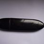 Antique Victorian Black Lacquered Papier Mache Spectacle Case with Abalone Inlay Image 3