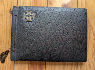German Military Soldier Photo Album with Nazi Iron Cross World War 2