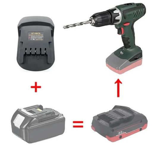 Battery Adapter for Makita 18V Converted to for Metabo 18V Li-Ion Battery Power Tools Accessories