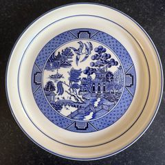 Vintage Arklow Pottery Blue Willow Display Plate