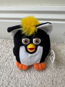 Furby 2000 McDonalds Soft Furbies Plush Vintage Penguin Used Please see pictures