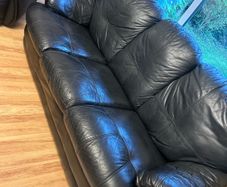 black leather coach