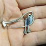 Pat Cheney for Malcolm Gray Modernist Silver and Enamel With Pearl Drop Brooch Image 8
