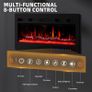 102cm Electric Fireplace with 12 Flame Colours, Crackling Sound, 900W/1500W Heater, Adjustable 15-30C Thermostat, Touch Screen & Remote Control for Media Walls Image 6