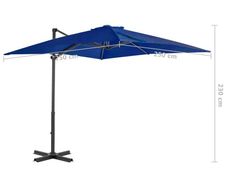 Cantilever Umbrella with Aluminium Pole Azure Blue 250X250 cm