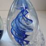 Vintage Blue Swirl Art Glass Ornament / Paperweight Image 2