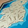 Handmade Wooden Map of Ireland - Layered Wood - Engraved with 32 Counties - Framed Wall Art Image 2