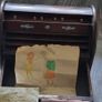 Victorion oak stationary tambour roll top box 1890 Image 10