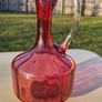 Vintage Ruby Glass Jug Image 3