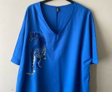Shein curve blue top (2XL)