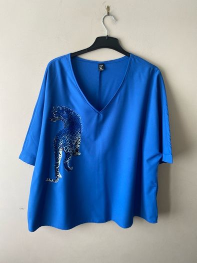 Shein curve blue top (2XL)