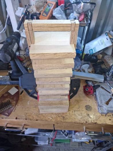 Hand crafted tiered lamp