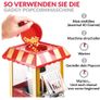 Popcorn Machine Retro Popcorn Maker Hot Air Without Fat Free Oil-Free Image 4