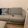 Large Light Grey 8-Seater Sofa with Footstool Image 8
