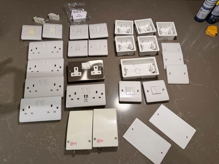Various outlets, switches etc