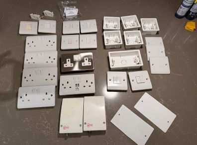 Various outlets, switches etc