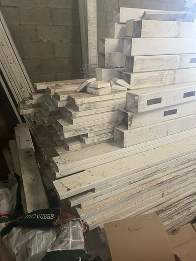 Complete 180 metre run of heavy-duty white PVC ranch fencing