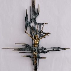 Salvador Dali Inspired Cross - Enameled Bronze