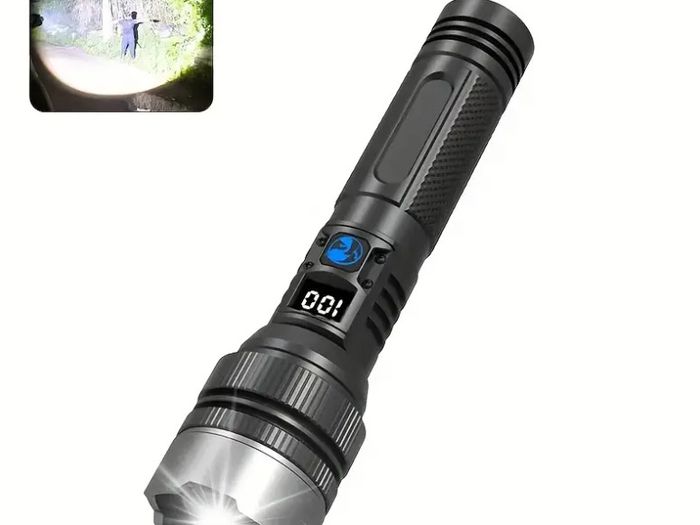 Ultra-Bright LED Flashlight with Digital Display
