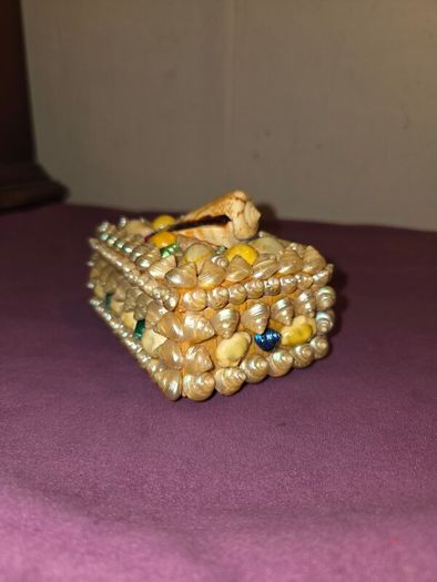 1970's Irish hand made Sea Shell Trinket Box