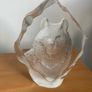 Mats Jonasson Wolf Crystal Glass Ornament Paperweight Sweden Large Image 3