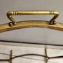 Vintage leaded glass with curved brass screen . Image 2