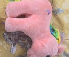 Closed Mouth Parasol Plushie Teddy Softies Large Vintage MLP G1 My Little Pony