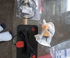 Boosted TV Antenna (flat antenna, booster and plug)