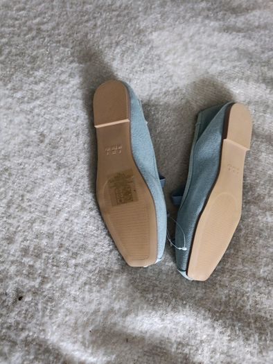 Denim flat shoes