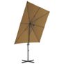 Outdoor Umbrella with Portable Base Taupe Image 3