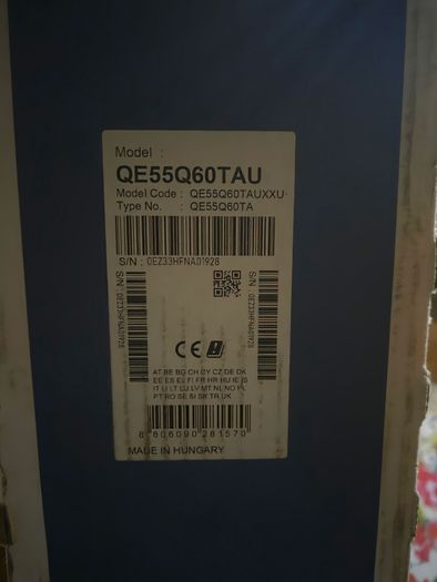 Samsung 55" Q60T QLED 4K HDR Smart TV, Great condition, comes with wall mount and original box