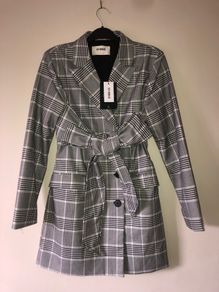 BNWT 4th & Reckless blazer dress 10 checked