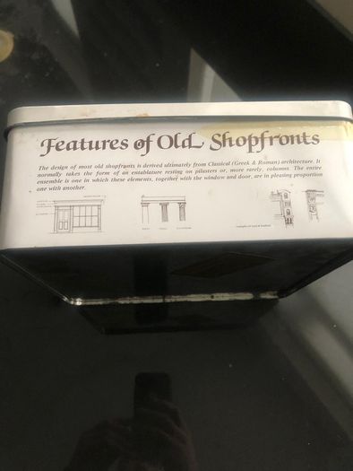 old shop fronts of Ireland biscuit box