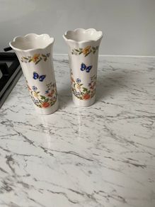 A set of 2 Aynsley cottage garden vases