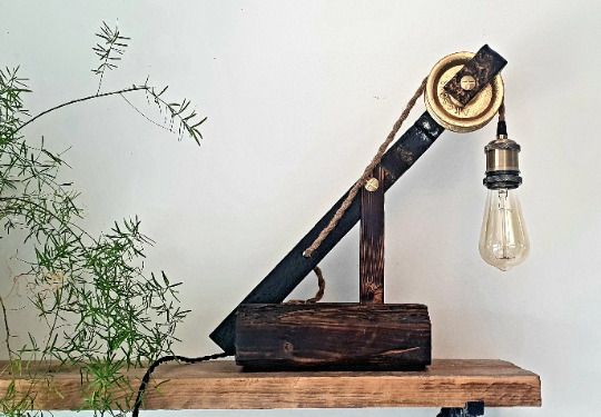 Vintage upcycled lamp