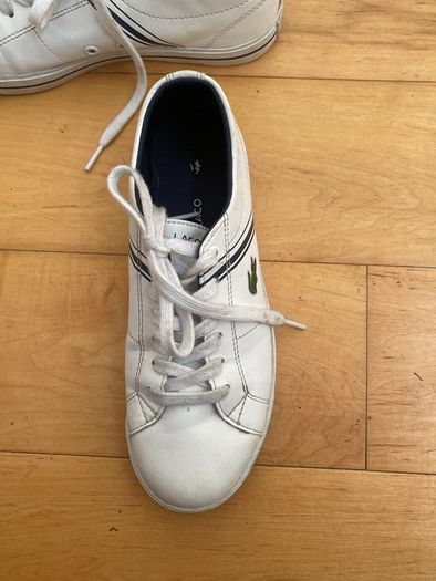 Lacoste kids white sneakers  UK 3 35.5