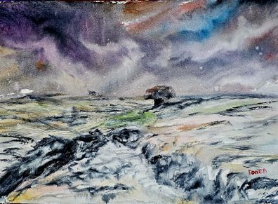 the burren co Clare watercolour