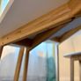 White Danish design dining table with benches Image 4