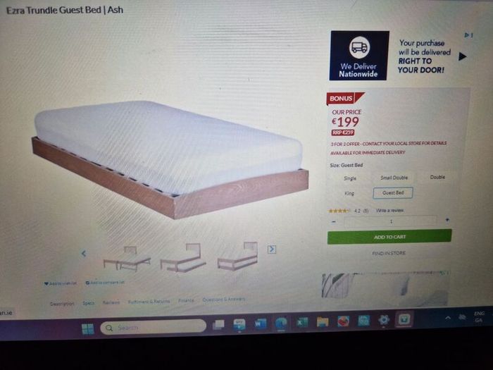 Double Bed with Sliding Trundle