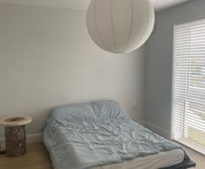 Double/single bed day bed frame markerad virgil abloh ikea painted black