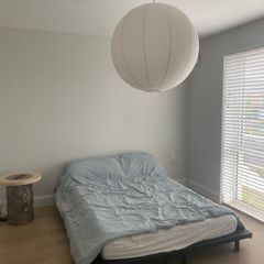 Double/single bed day bed frame markerad virgil abloh ikea painted black