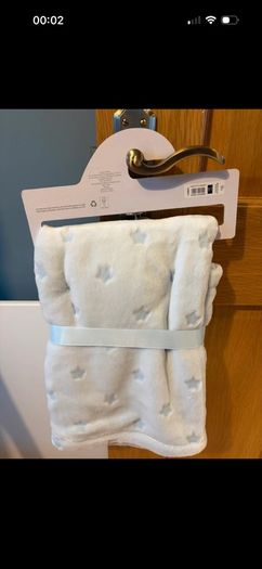 Dunnes New Baby Boy Blanket Blue