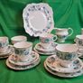 Vintage Arklow Bone China Blue Roses Tea Set | Fine Irish Porcelain with Gold Trim Image 4