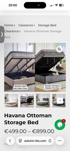 New Havana Doubke Storage bed